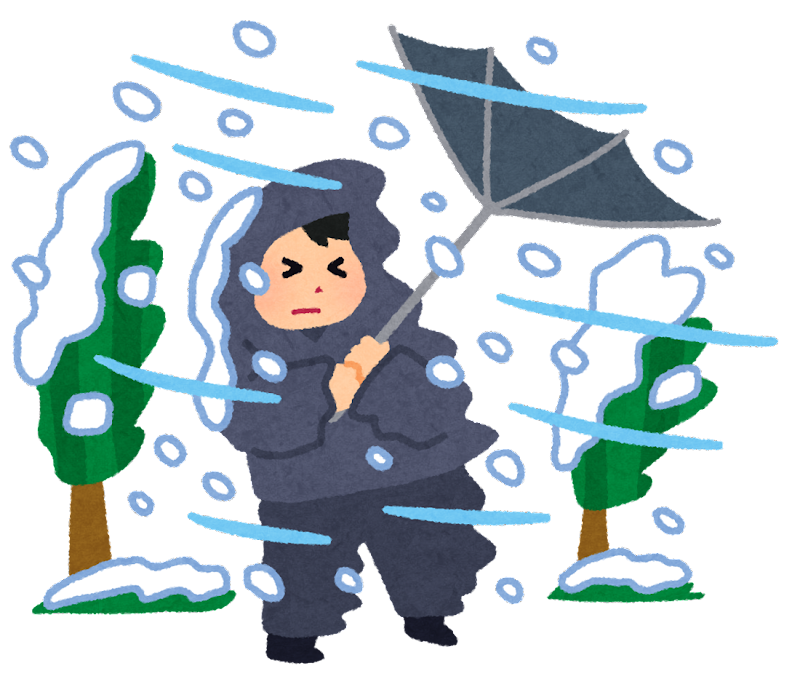 暴風雪のイラスト(いらすとや) 暴風雪のイラスト(いらすとや)